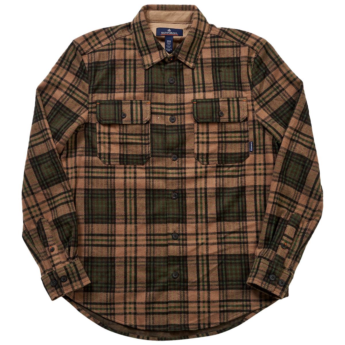 Mens Rainforest(R) Flannel Shirt - Olive