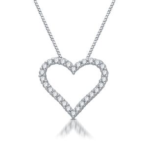 Nova Star(R) Sterling & 1/4ctw. Lab Grown Diamond Heart Pendant
