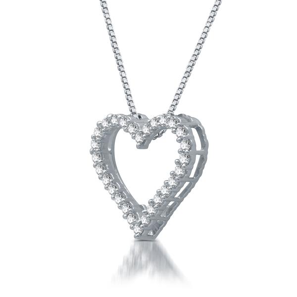 Nova Star(R) Sterling & 1/4ctw. Lab Grown Diamond Heart Pendant alternate view