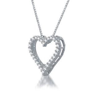 Nova Star(R) Sterling & 1/4ctw. Lab Grown Diamond Heart Pendant alternate view