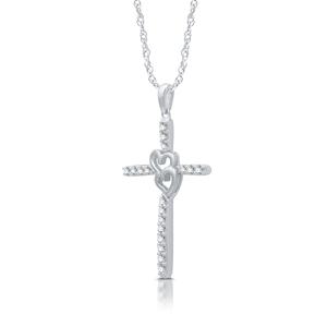 Nova Star(R) 1/4ctw. Lab Grown Diamond Heart Cross Pendant alternate view