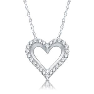 Nova Star(R) 1/4ctw. Lab Grown Diamond & Sterling Heart Pendant