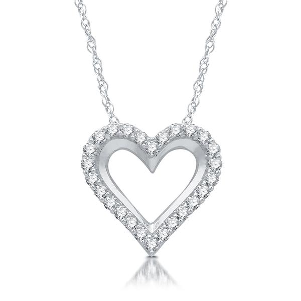 Nova Star(R) 1/4ctw. Lab Grown Diamond & Sterling Heart Pendant