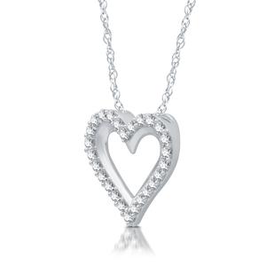 Nova Star(R) 1/4ctw. Lab Grown Diamond & Sterling Heart Pendant alternate view
