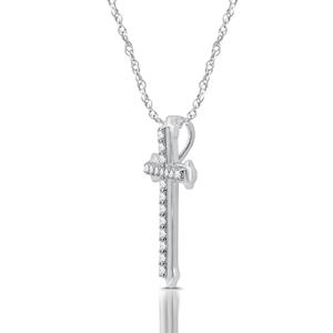 Nova Star(R) Sterling & 1/4ctw. Lab Grown Diamond Cross Pendant alternate view
