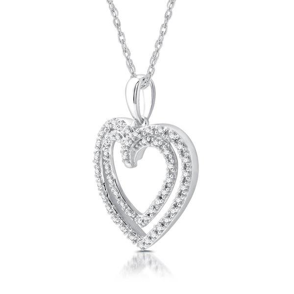 Nova Star(R) Lab Grown Diamond Double Intertwined Hearts Pendant alternate view