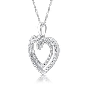 Nova Star(R) Lab Grown Diamond Double Intertwined Hearts Pendant alternate view