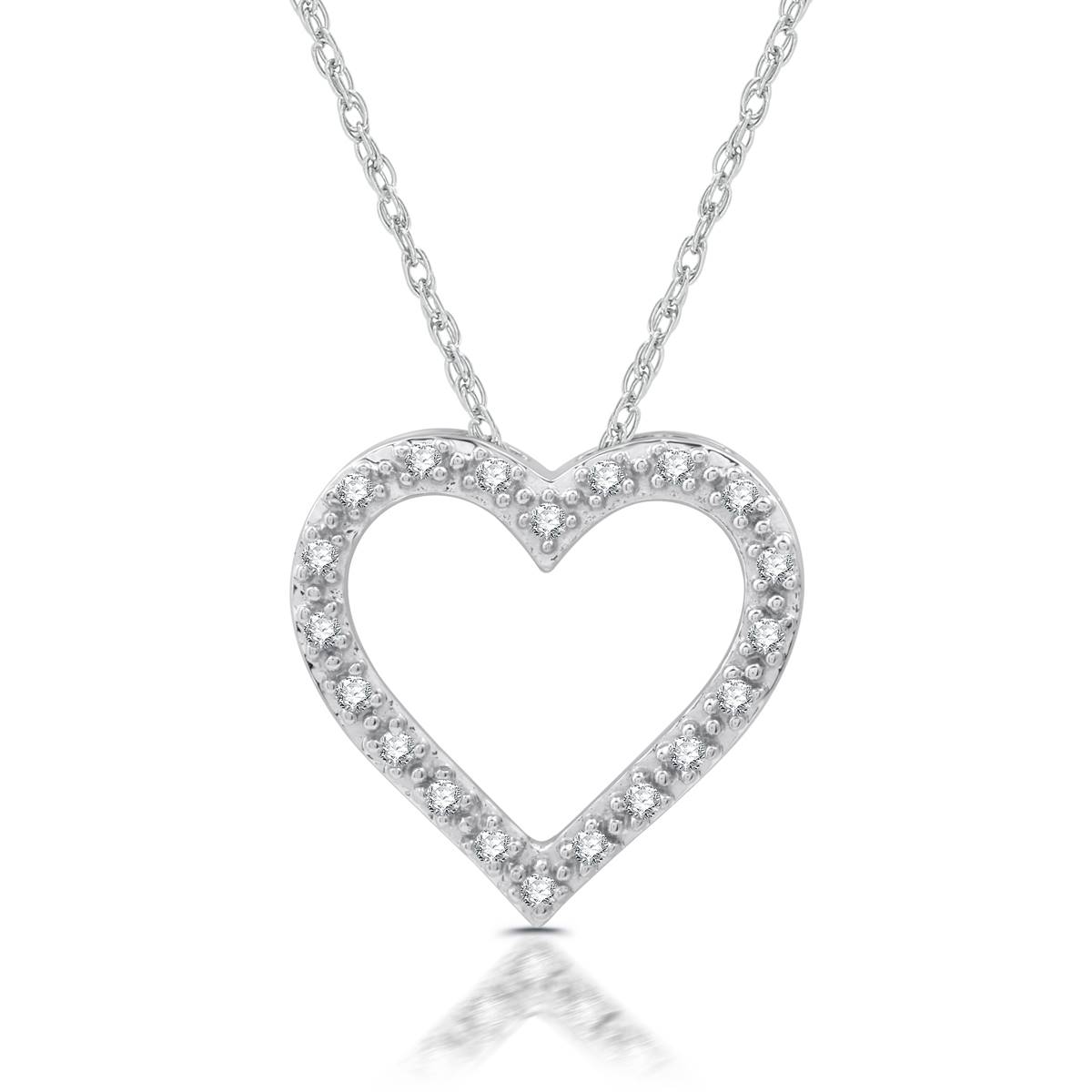 Nova Star(R) 1/10ctw. Lab Grown Diamond Heart Shape Pendant