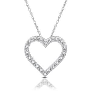 Nova Star(R) 1/10ctw. Lab Grown Diamond Heart-Shaped Pendant