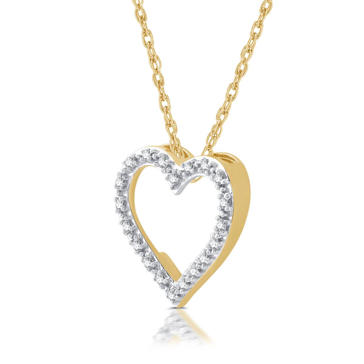 Nova Star(R) Two-Tone Lab Grown Diamond Heart Shape Pendant