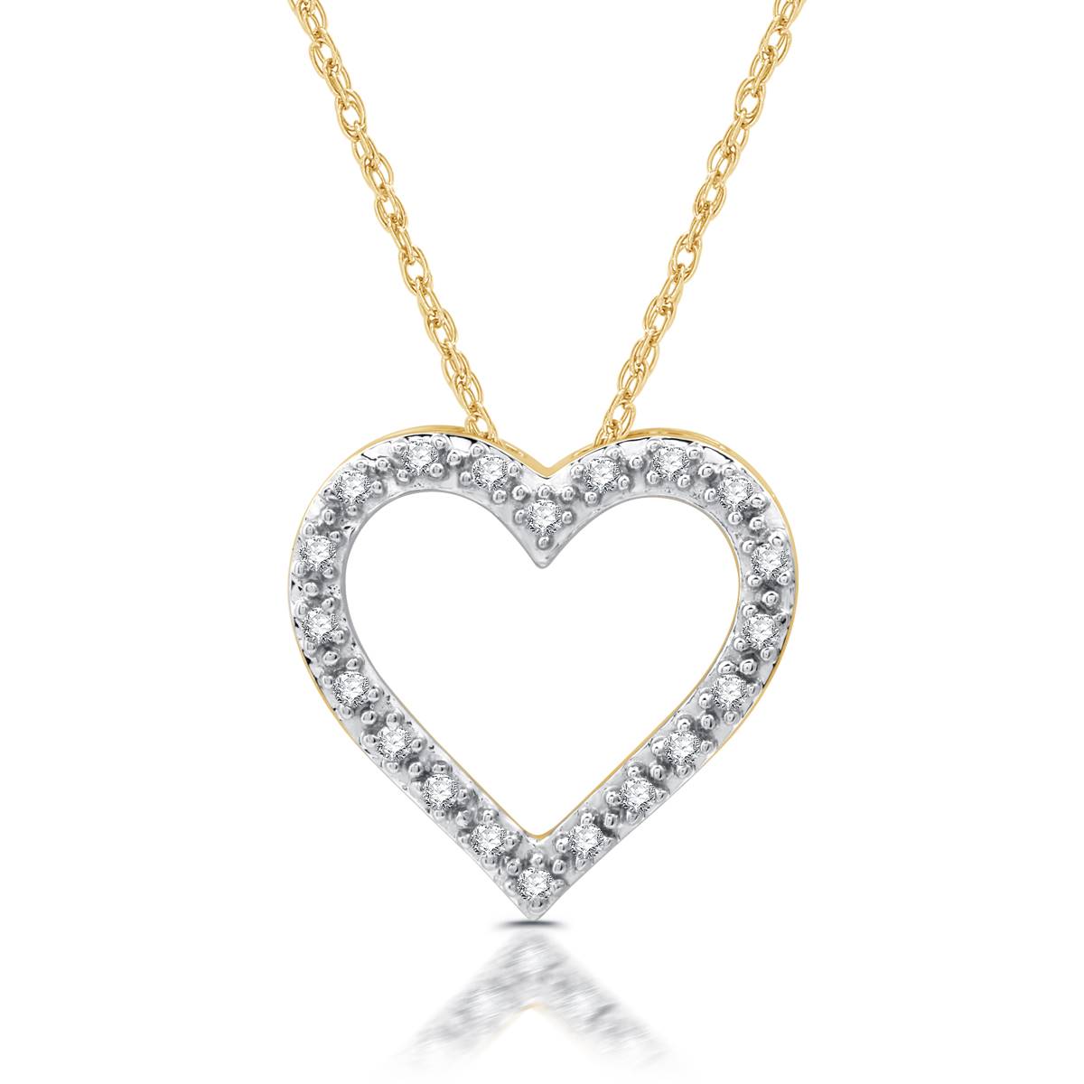 Nova Star(R) Two-Tone Lab Grown Diamond Heart Shape Pendant