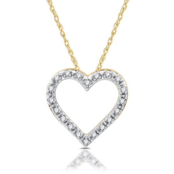 Nova Star(R) Two-Tone Lab Grown Diamond Heart-Shaped Pendant alternate view