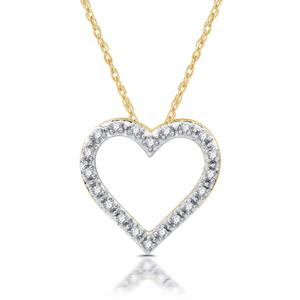 Nova Star(R) Two-Tone Lab Grown Diamond Heart-Shaped Pendant alternate view