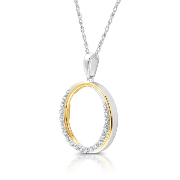 Nova Star(R) Two-Tone Lab Grown Diamond Intertwined Circle Pendant alternate view