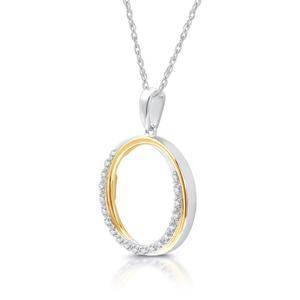Nova Star(R) Two-Tone Lab Grown Diamond Intertwined Circle Pendant alternate view