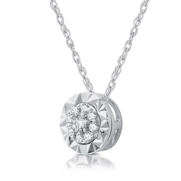 Nova Star(R) 1/10ctw. Lab Grown Diamond Cluster Pendant alternate view