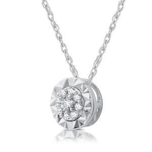 Nova Star(R) 1/10ctw. Lab Grown Diamond Cluster Pendant alternate view