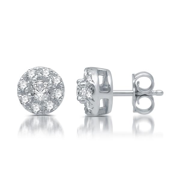 Nova Star(R) Sterling Silver 1/4ctw. Lab Grown Diamond Earrings