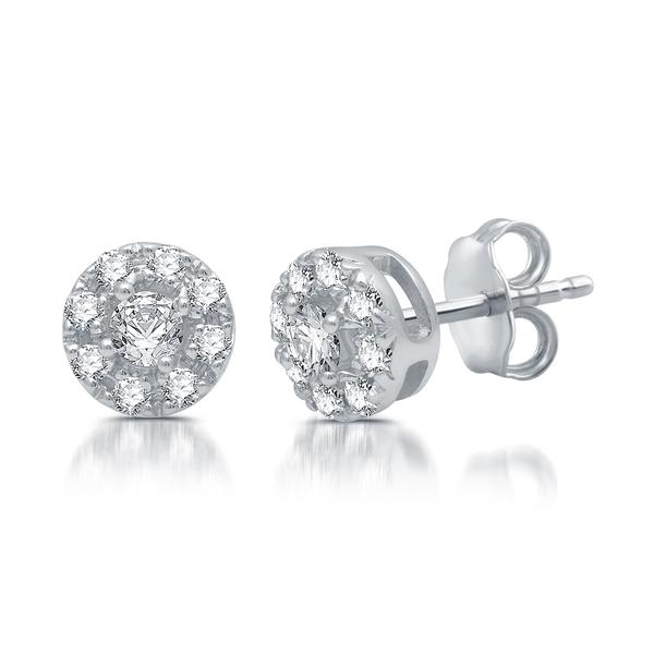 Nova Star(R) Sterling Silver 1/4ctw. Lab Grown Diamond Earrings alternate view