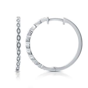 Nova Star(R) 1/10ctw. Lab Grown Diamond Marquise Hoop Earrings