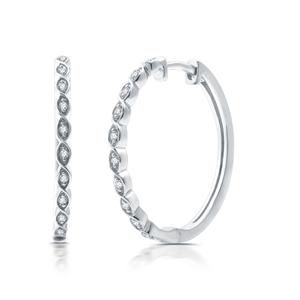Nova Star(R) 1/10ctw. Lab Grown Diamond Marquise Hoop Earrings alternate view