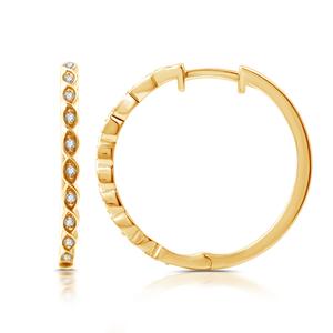 Nova Star(R) 1/10ctw. Lab Grown Diamond Marquise Hoop Earrings alternate view