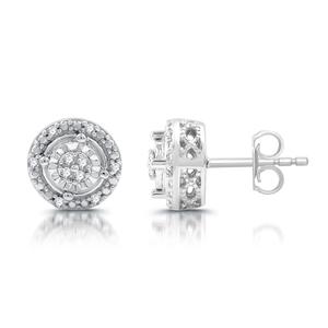Nova Star(R) 1/10ctw. Lab Grown Diamond Cluster Stud Earrings