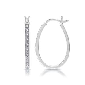 Nova Star(R) 1/10ctw. Lab Grown Diamond Huggie Hoop Earrings