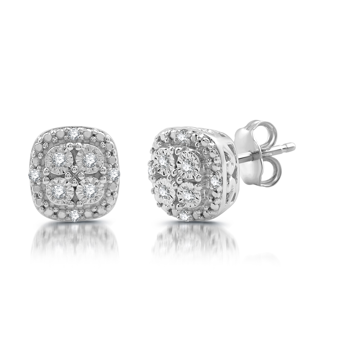 Nova Star(R) 1/10ctw. Lab Grown Diamond Cushion Stud Earrings