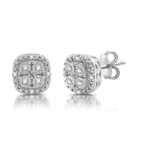 Nova Star(R) 1/10ctw. Lab Grown Diamond Cushion Stud Earrings alternate view