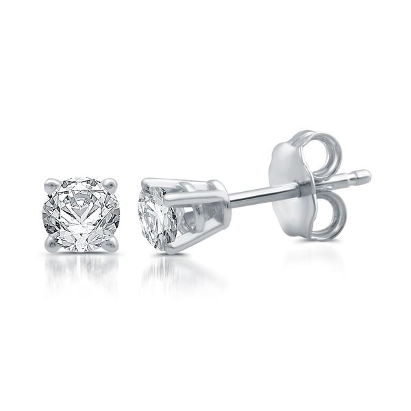 Nova Star(R) Sterling Silver 1/5ctw. Lab Grown Diamond Earrings alternate view