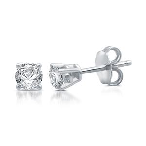Nova Star(R) Sterling Silver 1/5ctw. Lab Grown Diamond Earrings alternate view