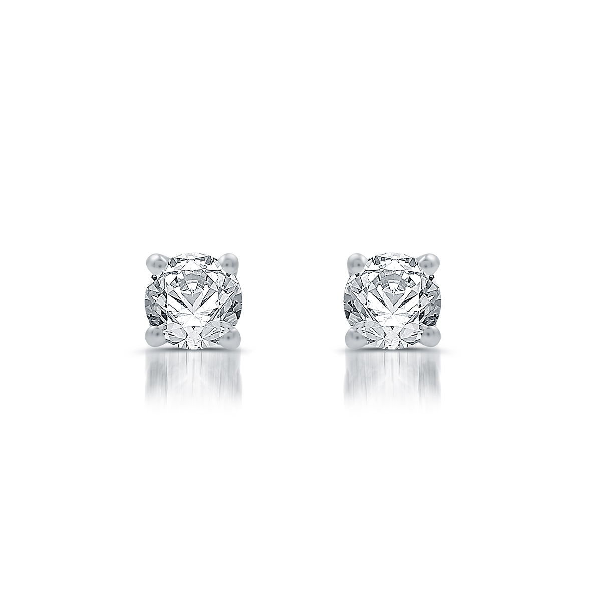 Nova Star(R) White Gold Lab Grown Diamond Stud Earrings