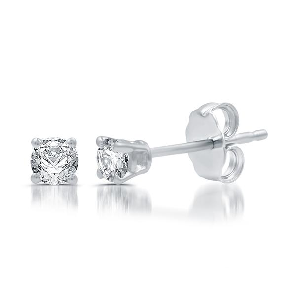 Nova Star(R) White Gold & 1/4ctw. Lab Grown Diamond Stud Earrings alternate view
