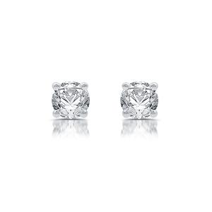 Nova Star(R) White Gold Lab Grown Diamond Prong Stud Earrings