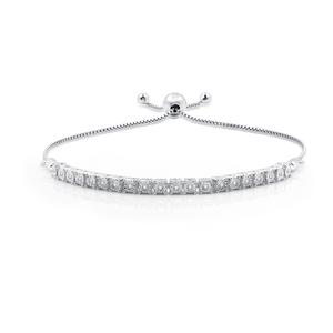 Nova Star(R) Sterling Silver Lab Grown Diamond Bolo Tennis Bracelet