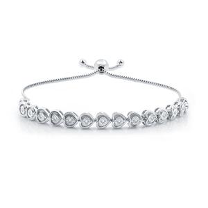 Nova Star(R) Lab Grown Diamond Sideways Heart Bolo Bracelet