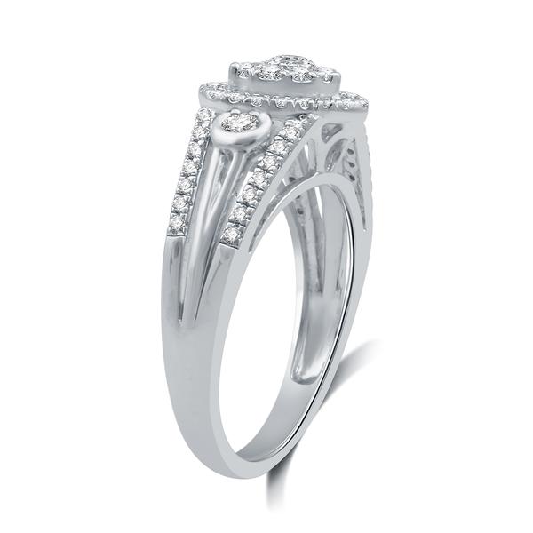 Nova Star(R) Sterling Silver 1/2ctw. Lab Grown Diamond Heart Ring alternate view