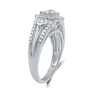 Nova Star(R) Sterling Silver 1/2ctw. Lab Grown Diamond Heart Ring alternate view