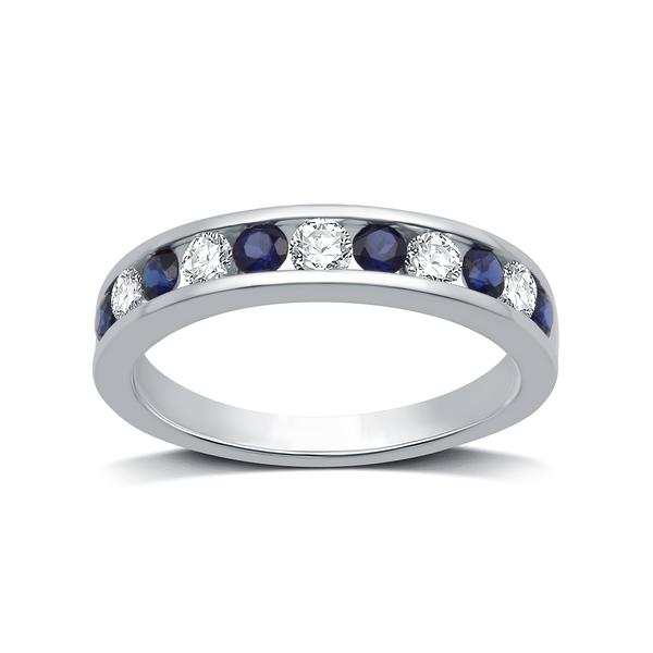 Nova Star(R) 1/5ctw. Lab Grown Diamond & Blue Sapphire Ring