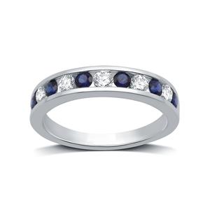 Nova Star(R) 1/5ctw. Lab Grown Diamond & Blue Sapphire Ring