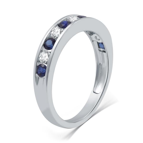Nova Star(R) 1/5ctw. Lab Grown Diamond & Blue Sapphire Ring alternate view