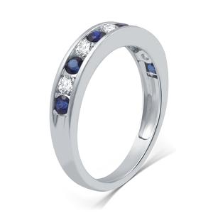 Nova Star(R) 1/5ctw. Lab Grown Diamond & Blue Sapphire Ring alternate view