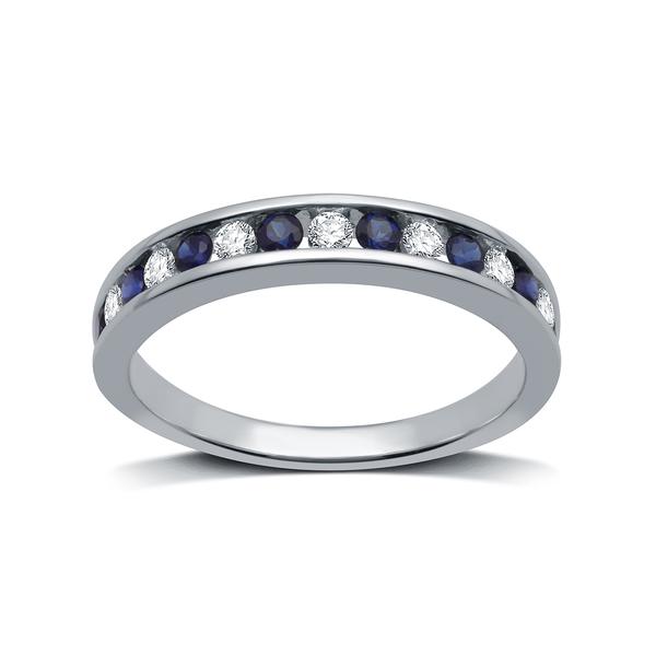 Nova Star(R) 1/3ctw. Lab Grown Diamond & Blue Sapphire Ring