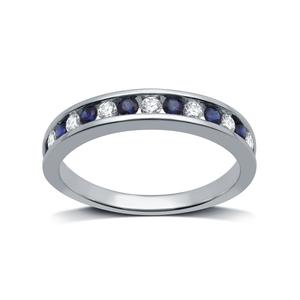 Nova Star(R) 1/3ctw. Lab Grown Diamond & Blue Sapphire Ring