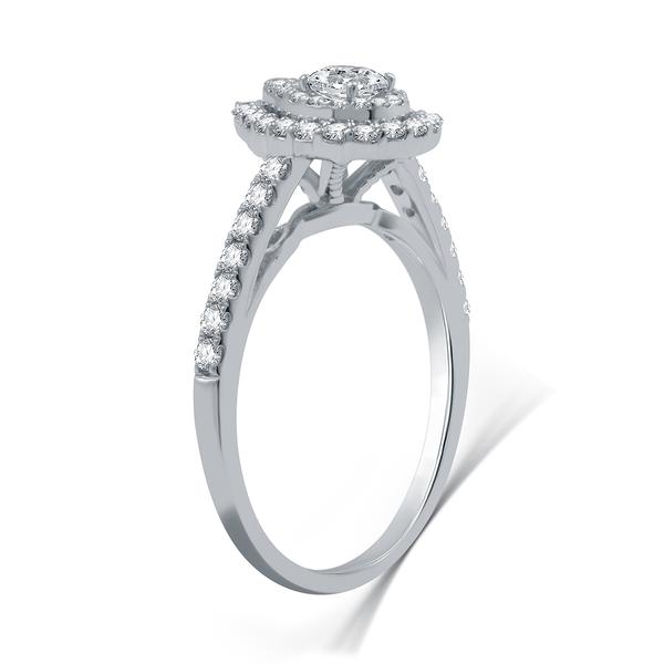 Nova Star(R) Lab Grown Diamond Pear-Shaped Double Halo Bridal Ring alternate view