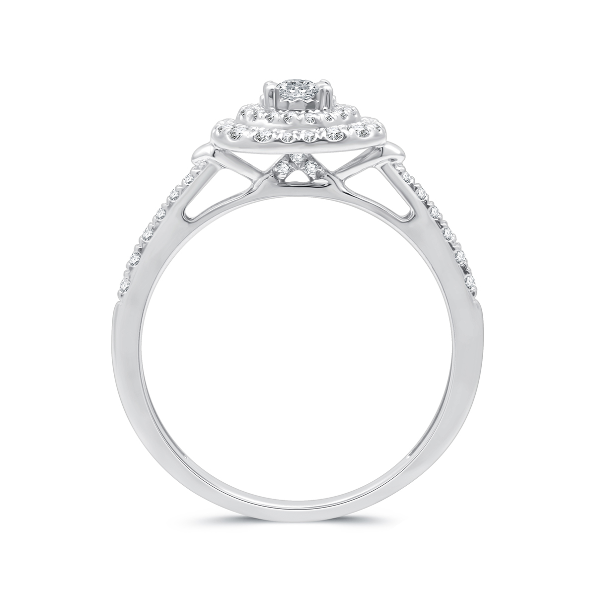 Nova Star(R) 1/2ctw. Lab Grown Diamond Double Halo Bridal Set