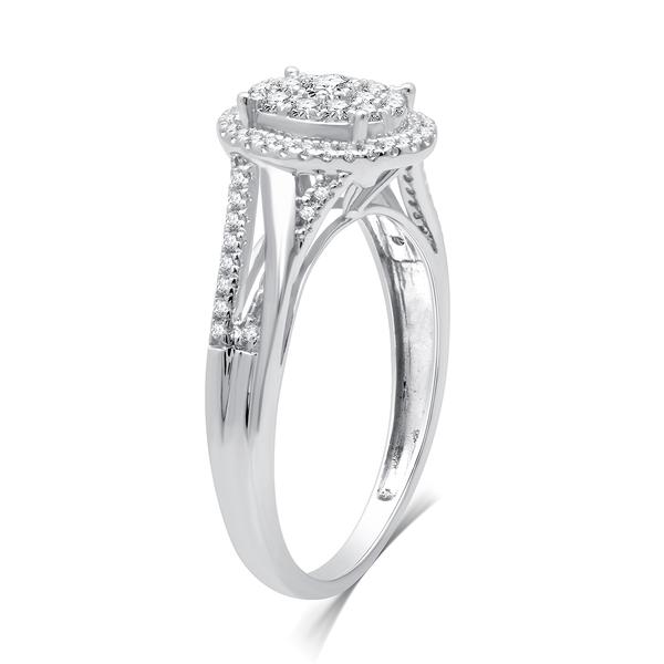Nova Star(R) Lab Grown Diamond Double Halo Split Shank Bridal Set alternate view