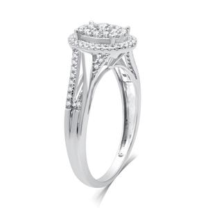 Nova Star(R) Lab Grown Diamond Double Halo Split Shank Bridal Set alternate view
