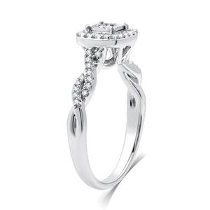 Nova Star(R) Lab Grown Diamond Halo Twisted Shank Bridal Set alternate view